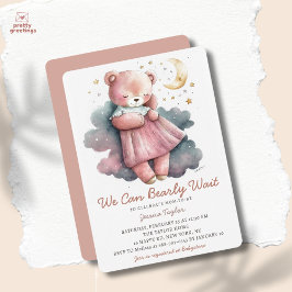 Convites Mal Podemos Esperar Menina Urso Adormecido Chá de