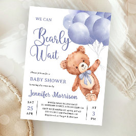 Convites Mal Podemos Esperar Urso Azul Teddy Urso Churrasco