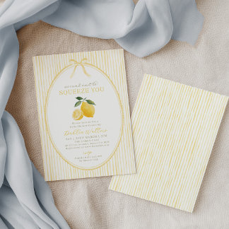 Convites Mal posso esperar para apertar você, Lemon Baby Sh