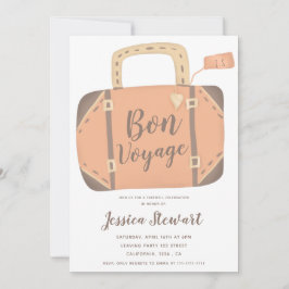 Convites Mala de viagem divertida festa de despedida