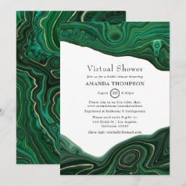 Convites Malachite e Dourado Strata Age Chá Virtual