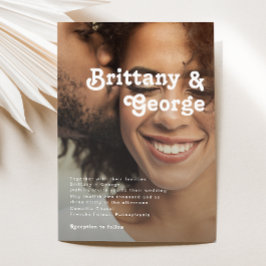 Convites Maldição de Fotos Desbotada por Letra Moderna