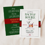 Convites Maldito Cocktail Verde & Vermelho Bach & Boujee We<br><div class="desc">Feito com atenção aos detalhes,  esse convite dá o tom de um memorável coquetel. A design moderna e elegante tem uma sensação luxuosa. O tema Clássico Cocktail Green & Red Bachelorette adiciona um toque de sofisticação,  fazer perfeito para uma celebração elegante e refinada.</div>