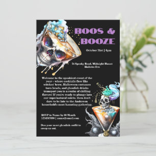 Convites Maldito martini horror gótico de hora feliz Hallow