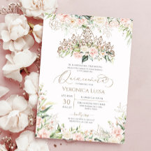 Maleáveis Rosas Rosa e Brancas Elegante Quinceaner