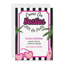 Malibu Doll Birthday Black White Strike Tropical