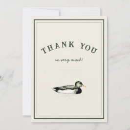 Convites Mallard Duck Thank You Card 