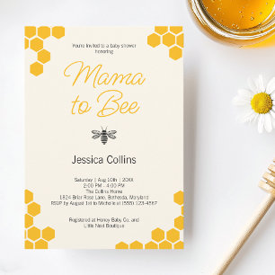 Convites Mama Abelha Chuvada de Bebê Favo de Mel Bumblebee