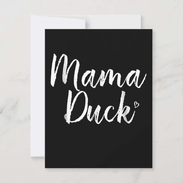 Convites Mama Duck, Cute Duck, Mors Day, presentes, mamãe (Frente)