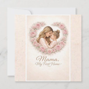 Convites Mama — Meu Primeiro Lar Floral Mãe e Filha