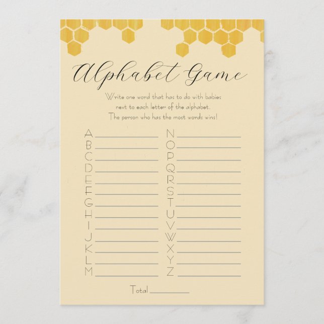 Convites Mama para o Chá de Bebê da Abelha (Frente)