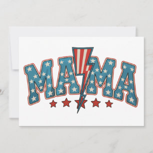 Convites Mamãe 4 de Julho Patriótica Mãe Relâmpago