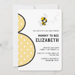 Convites Mamãe de abelha chá de fraldas