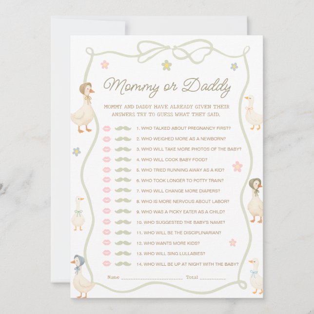 Convites Mamãe de Chá de fraldas ou Placa de Pai (Frente)