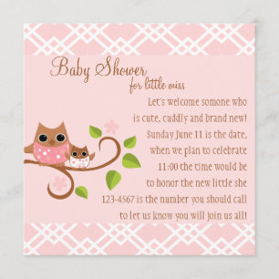 Convites Mamãe e Baby Owl