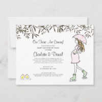 Mamãe Grávida Sob Chá de fraldas Guarda-chuvas