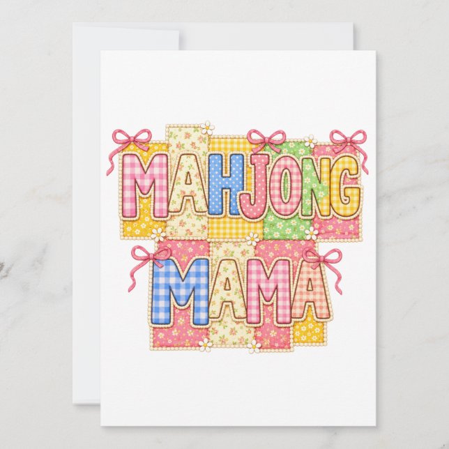 Convites Mamãe Mahjong (Frente)