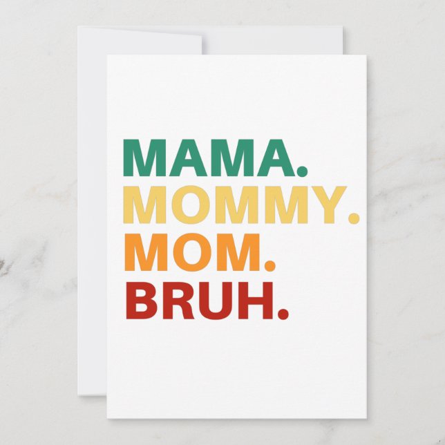 Convites Mamãe mamãe manh (Frente)