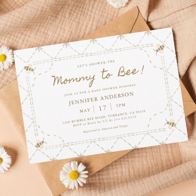 Convites Mamãe Para Chá de fraldas De Mel (Criador carregado)