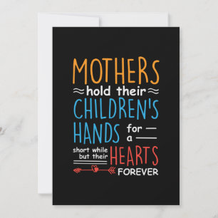 Convites Mamãe Presente Mães Seguram As Mãos Dos Filhos