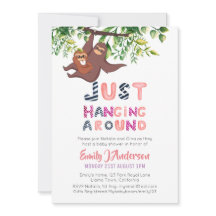 Mamãe SLOTH Apenas Dando Uma Volta À Bebê Rosa