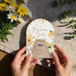 Convites Mamãe Urso e Chá de Bebê-Ninho de Mel Doce