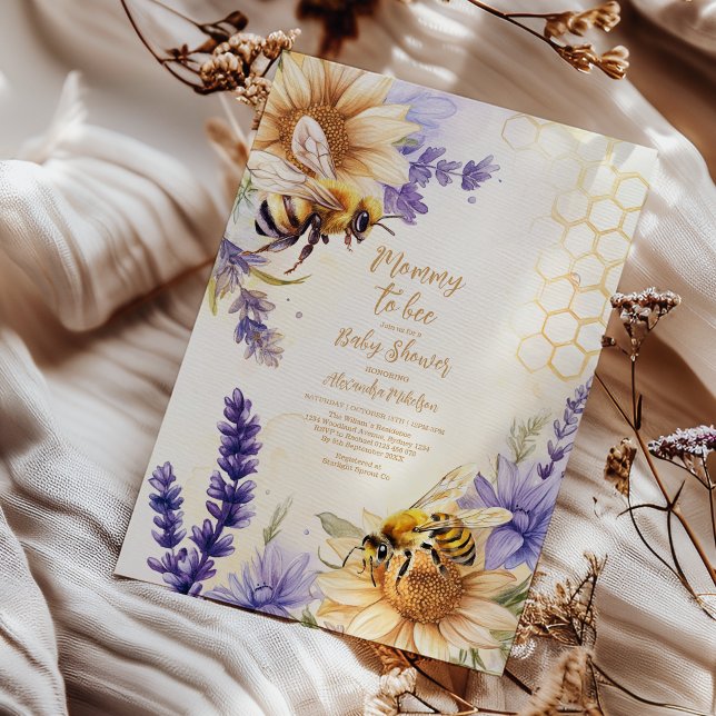 Convites Mamães de vindima para o Chá de fraldas amarelo ro (Criador carregado)