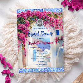 Convites Mamma Mia Azulejo italiano Disco Ball Chá de panel