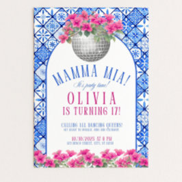 Convites Mamma Mia Birthday Invitation Editable Disco Danci