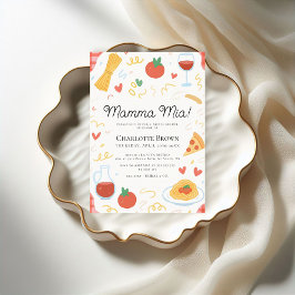 Convites Mamma Mia - Chá de panela Italiano