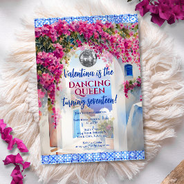 Convites Mamma Mia Dancing Queen Disco Floral Aniversário