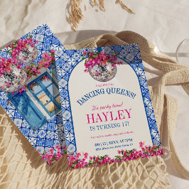 Convites Mamma Mia Mediterranean Dancing Queen Birthday