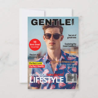 Convites Man Cobrir Magazine Personalizar Design