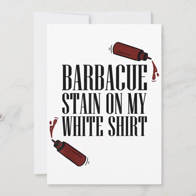 Convites Manchas de churrasco na minha camisa branca  (Frente)