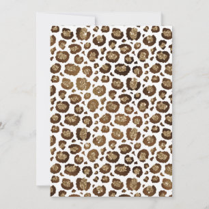Convites Manchas de Leopardo Animais Selvagens Brilho Doura