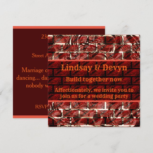 Convites Manchas vermelhas ou arranhões na grade ou efeito  (Frente/Verso)