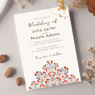 Convites Mandala Casamento Delícia de Flores da Primavera