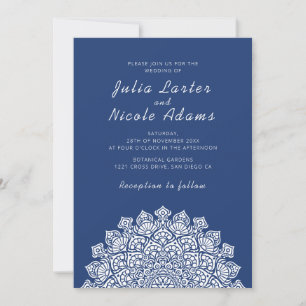 Convites Mandala de Casamento Lua Crescente Arejada Radiant