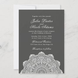 Convites Mandala de Casamento no Estilo Motivo Artístico Mo