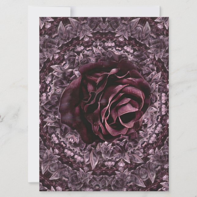 Convites Mandala de Rosa  (Frente)