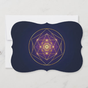 Convites Mandala Dourado Celestial — Equilíbrio no Infinito
