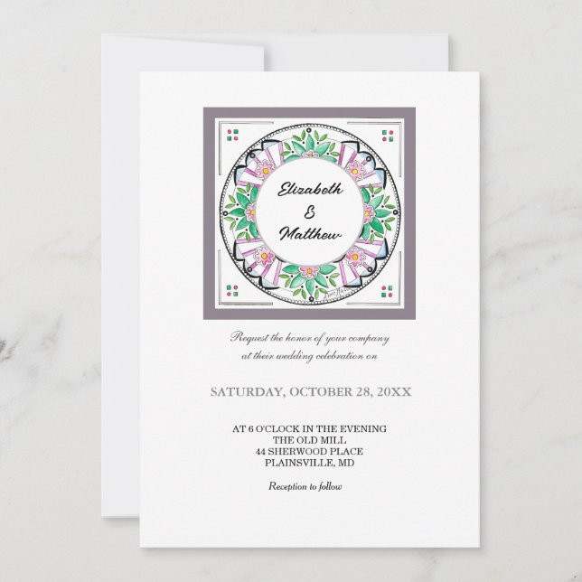 Convites Mandala Floribunda (Frente)