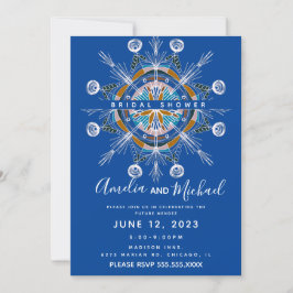 Convites Mandala Moderna Desenhada à Mão Arte Boho Chuveiro