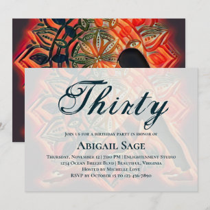 Convites Mandala Red, Black, Brown Yoga Meditação Anivers