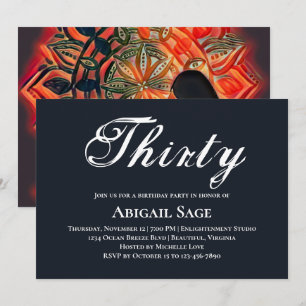 Convites Mandala Red, Black, Brown Yoga Meditação Anivers