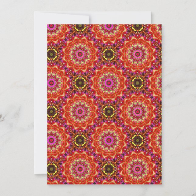 Convites MANDALA Vermelho (Frente)