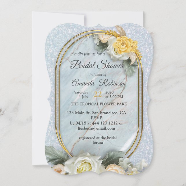 Convites Mandalas claras azuis, cor-de-rosa e branco (Frente)