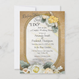 Convites Mandalas Dourados de vários círculos geométricos