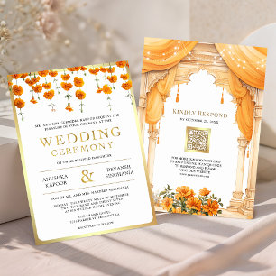 Convites Mandap Floral Sul Indiano Casamento Hindu