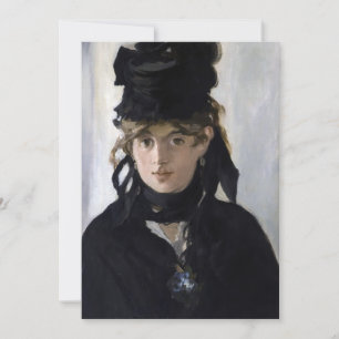 Convites Manet - Berthe Morisot com um buquê de violetas